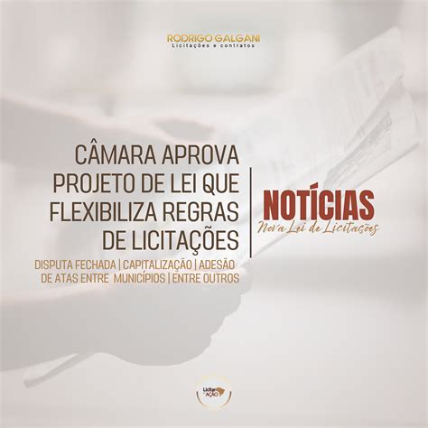 Câmara aprova projeto de Lei que flexibiliza regras de licitações