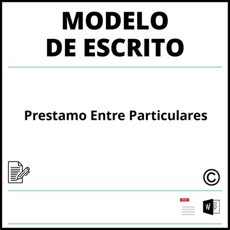 Modelo Escrito Prestamo Entre Particulares