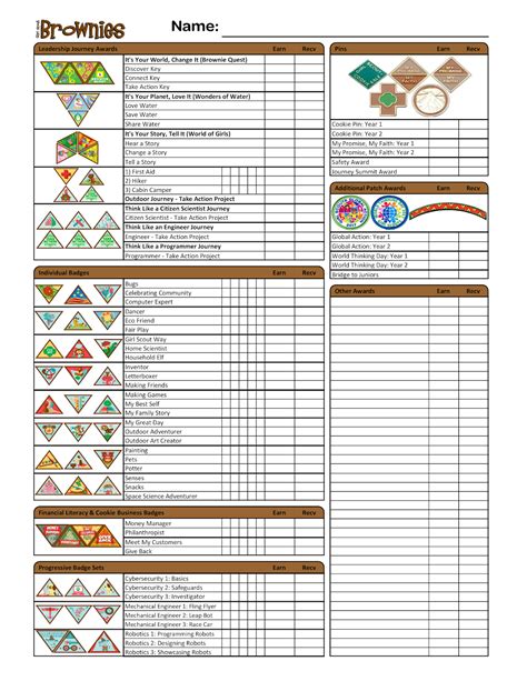 Junior girl scout badge award tracker checklist new 2023 etsy – Artofit