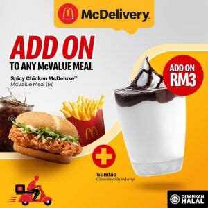 Mcdonald S Mcdelivery Promotion Add On Rm Sundae With Mcvalue Meal