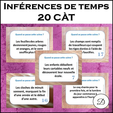 Inf Rences De Temps C T By Teach Simple