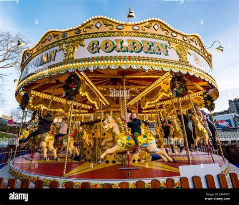 Old Fashioned Merry Go Round High Resolution Stock Photography And