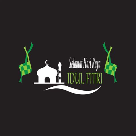 Ketupat Lebaran Idul Fitri Logo Vector Template 7265091 Vector Art At