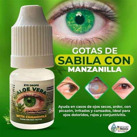 Gotas De Sábila Para Los Ojos Aloe Vera Eye Drops