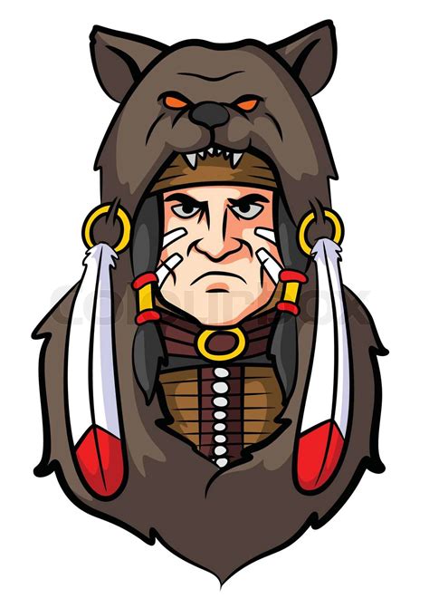 Indian Apache Mascot Stock Vector Colourbox