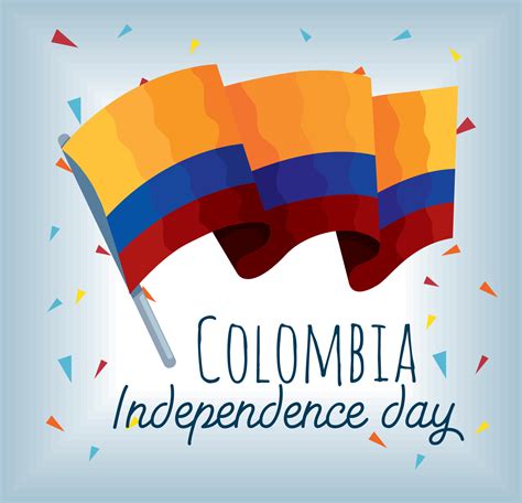 Colombia Independence Day Poster 11226264 Vector Art At Vecteezy