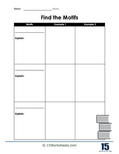 Motif Worksheets - 15 Worksheets.com