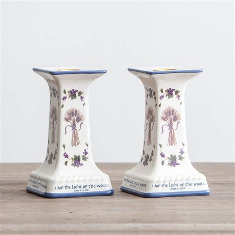 I Am Communion Passover Candle Holders Ceramic Candle Holders