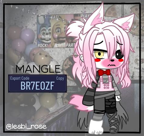 FNAF 2 Mangle OC Club Design Fnaf Characters Club Outfits