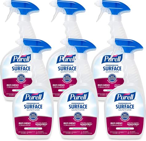 Purell Foodservice Surface Sanitizer Spray Fragrance Free 32 Fl Oz Capped Bottle