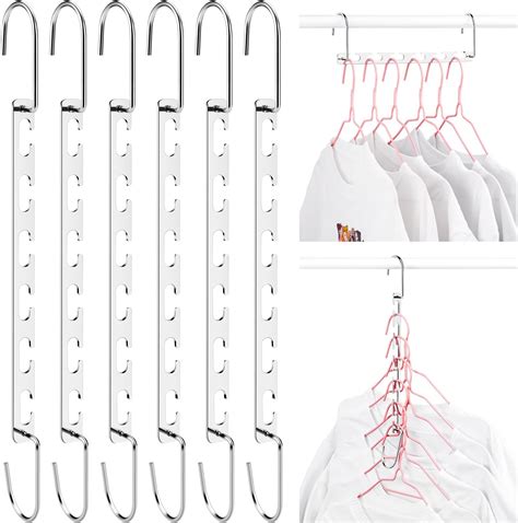 Amazon 6Pcs Space Saving Hangers Magic Hangers Space Saving