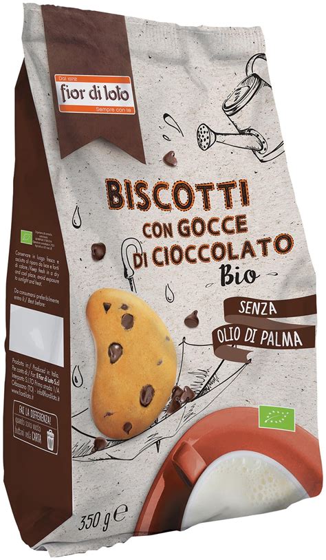 Biscotti Con Gocce Di Cioccolato FIOR DI LOTO Agricoltura Biologica