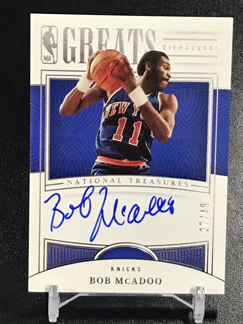 【浩行拍卖 截标预付75】2022 23 Panini National Treasures Bob Mcadoo 国宝 尼克斯 鲍勃麦卡杜