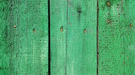 Textura De La Valla Pintada Verde De Madera Templada Imagen De Archivo