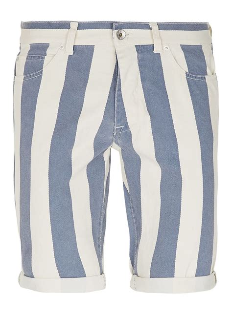 Blue Denim Stripe Shorts Bottoms Latest Trend New In Topman