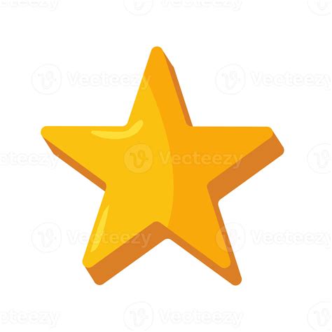 Yellow Star Cartoon Isolated 21985116 Png