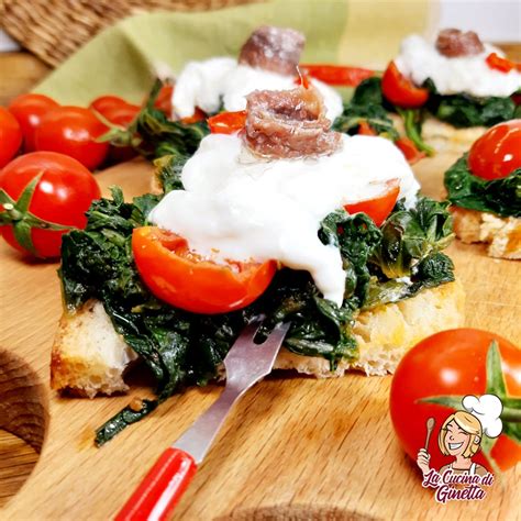 Crostini Con Broccoletti Burrata E Alici La Cucina Di Ginetta