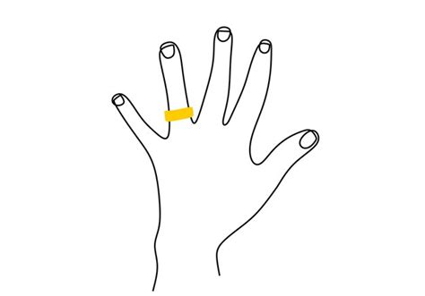 Premium Vector One Continuous Single Line Hand Drawing Of Left Hand