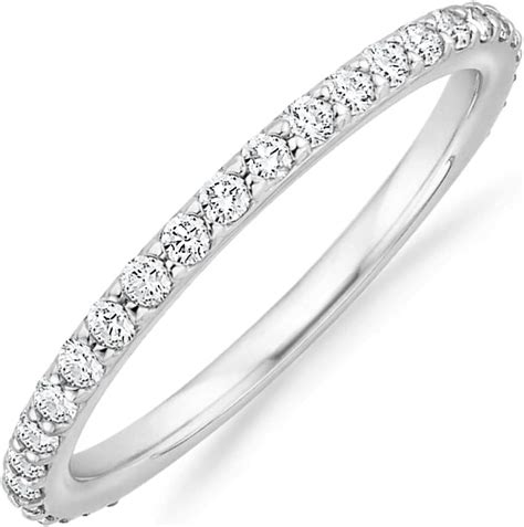 PAVOI 14K Gold Plated Cubic Zirconia Diamond Stackable Eternity Bands