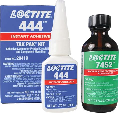 Loctite 228354 444 Tak Pak Instant Adhesive Clear 20g Kit Tequipment