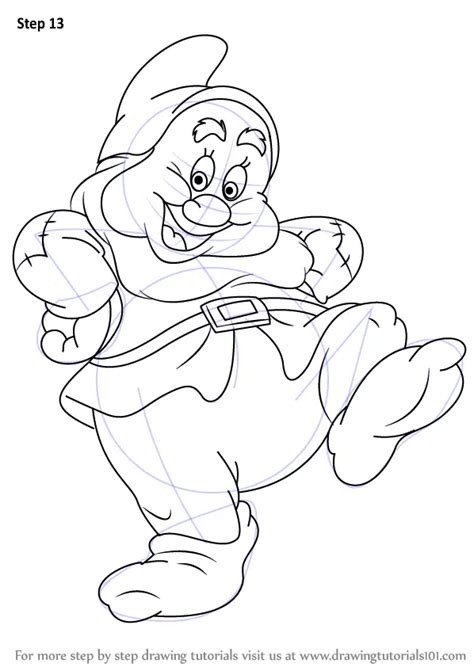 Learn How To Draw Happy Dwarf From Snow White And The Seven Dwarfs