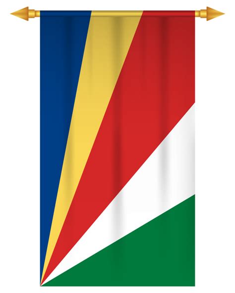 Les Seychelles Drapeau Verticale Fanion Isolé 34332041 Png