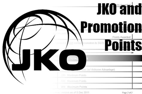 Does Joint Knowledge Online JKO Give Promotion Points To Army