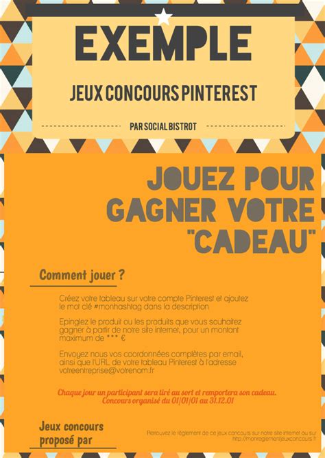 Exemple Jeux Concours Pinterest Social Media Strategies Pinterest