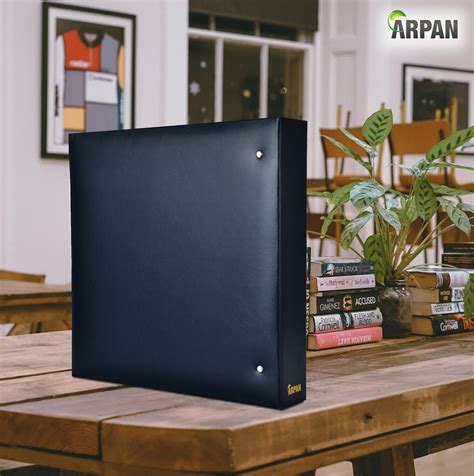 Arpan Extra Large Ring Binder Self Adhesive Padded Photo Album Black