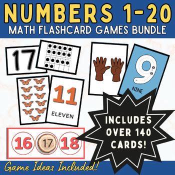 Numbers 1-20 Math Game BUNDLE | Correspondence Counting | Montessori ...