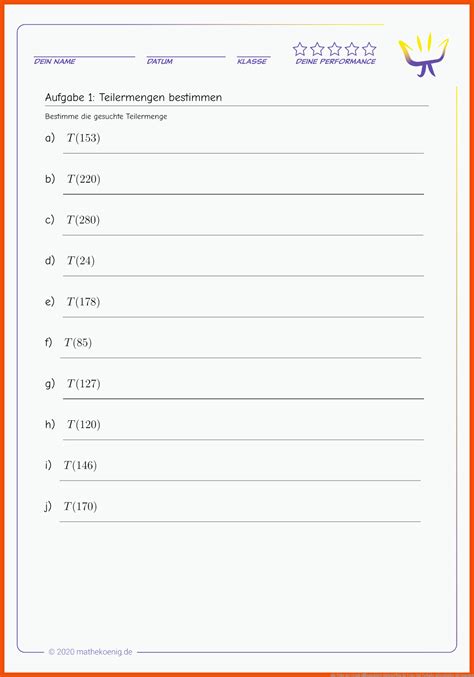Teiler Und Vielfache Arbeitsbl Tter Mit L Sungen Mathe Arbeitsbl Tter