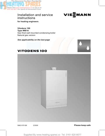 Viesmann Installation And Service Instructions Manualzz