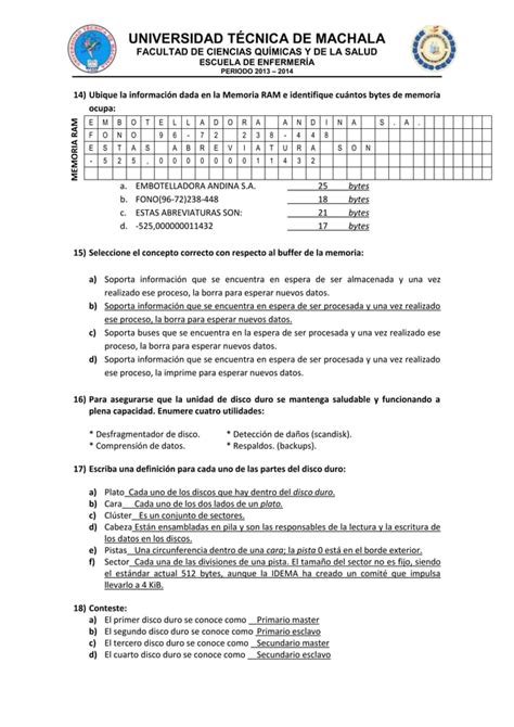 Cuestionario De Informatica Pdf