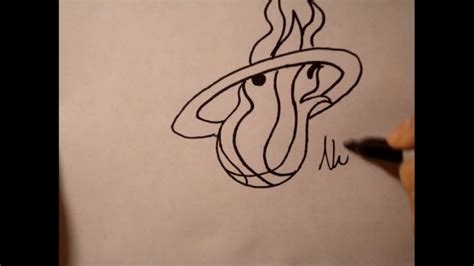 How To Draw Miami Heat Logo Please Watch This In Youtube For Better