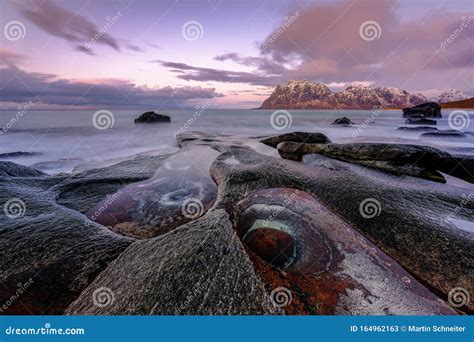 The Dragons Eye Is A Unique Natural Rock Formation At Uttakleiv Beach