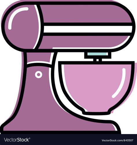 Retro Kitchen Mixer Royalty Free Vector Image Vectorstock