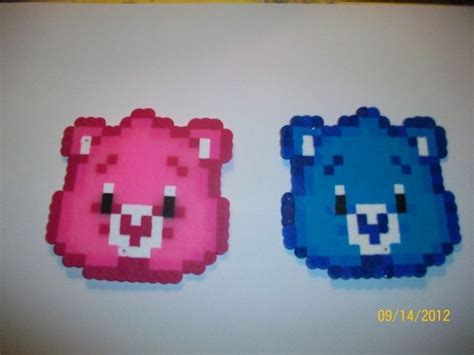 Perler Care Bears Cheer Bear And Grumpy Bear Perler Beads By