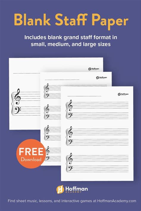 Blank Staff Paper Free Download Printable Music Games Piano Teaching Paper