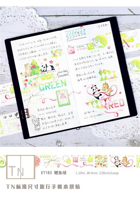 Dentelle Panda Washi Rubans Balle Journal Ruban De Masquage Ruban