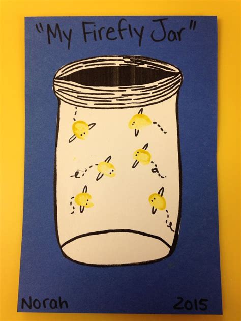 Firefly Jar Infant Art Baby Art Fireflies In A Jar Baby Food Jars