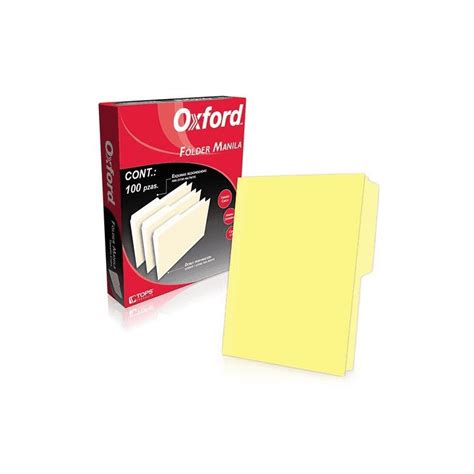 Folder Manila Amarillo Caja Con Pzas Esselte Oxford Tama O Carta