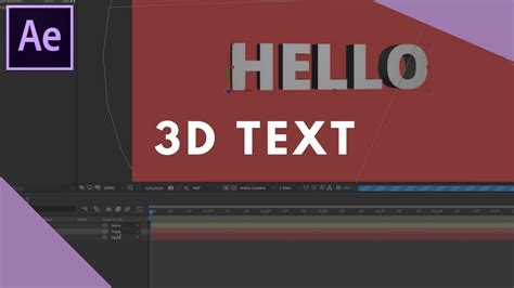 Easy 3D Text In After Effects YouTube