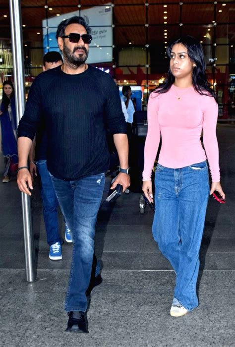 Mumbai Actor Ajay Devgn With Daughter Nysa Devgan