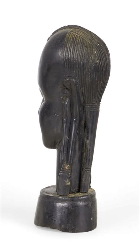 African Maasai Carved Ebony Wood Bust