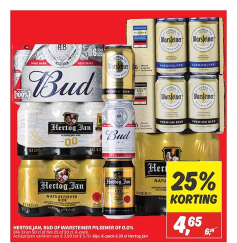 Hertog Jan Bud Of Warsteiner Pilsener Of Aanbieding Bij Dekamarkt