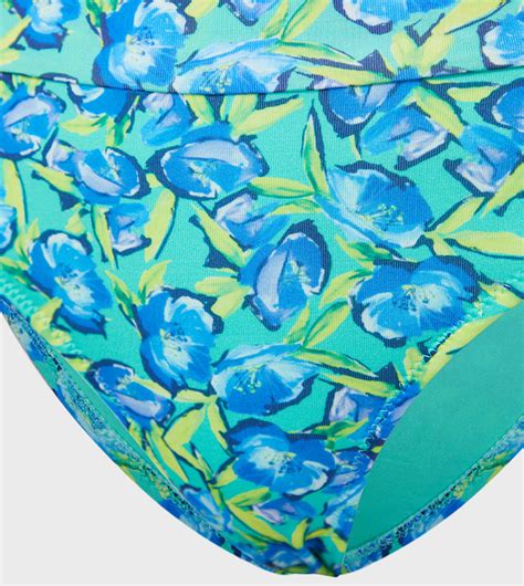 Buy Trendyol Floral Patterned Hipster Bikini Set In Blue 6thStreet UAE