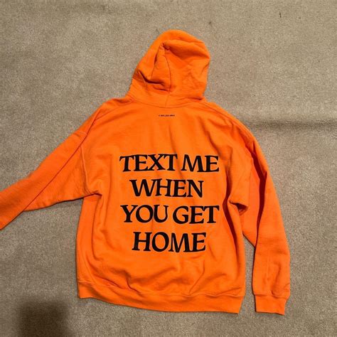 Lonely Ghost Orange Text Me When You Get Home Size Xl Depop