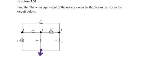 Solved Find The Th Venin Equivalent Of The Network Seen By Chegg