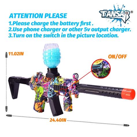 Tansar Gel Splatter Blaster Automatic Splat Blasters With 7 8mm Water Beads And Everything