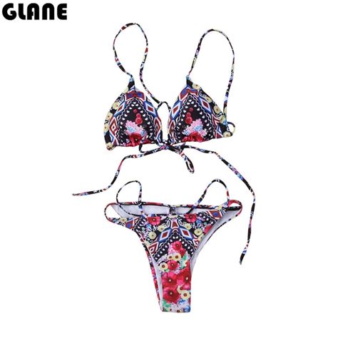 2018 New Push Up Strap Sexy Bikini Set Thong Women Swimwear Swimsuit